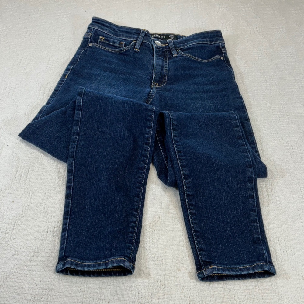 Athleta Womens Dark Wash High Rise Skinny Denim Jeans Blue Size 2 - Picture 6 of 9